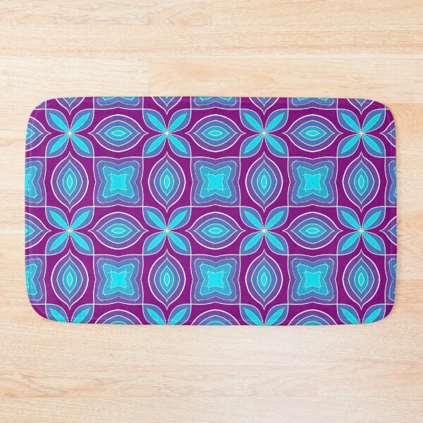 Item preview, Cool blues unique hand drawn geometric repeating pattern - WelshDesigns designed and sold by welshdesigns.