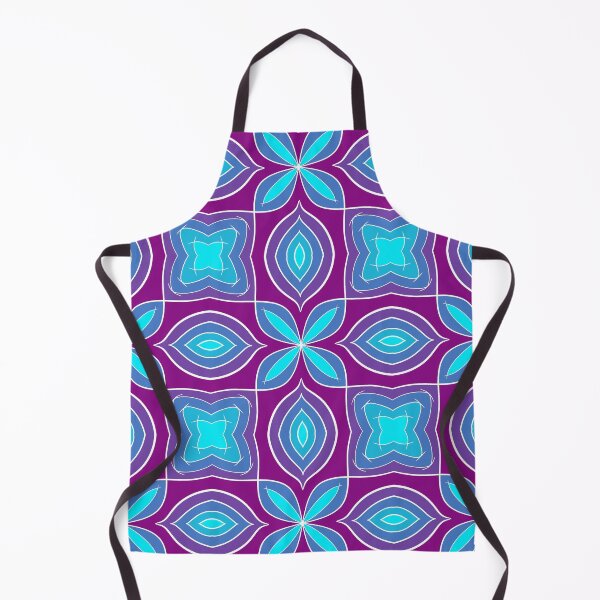 Item preview, Cool blues unique hand drawn geometric repeating pattern - WelshDesigns designed and sold by welshdesigns.