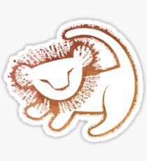 Pegatina Silueta inspirada de León Cachorro