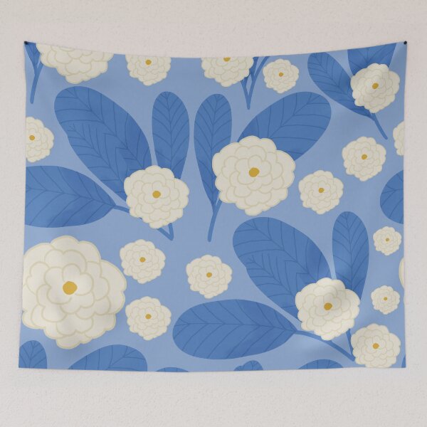 Item preview, Elegant Blue and White Floral designed and sold by pugmom4.