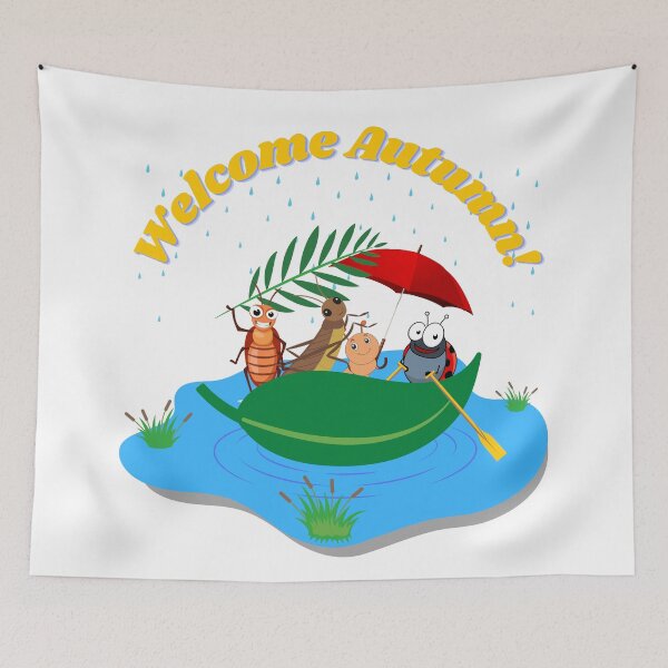 Item preview, Welcome Autumn (Funny Bugs) designed and sold by Elvira Hyvönen.