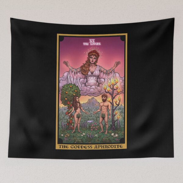 Item preview, The Goddess Aphrodite The Lovers Tarot Card designed and sold by TheGhoulishGarb.