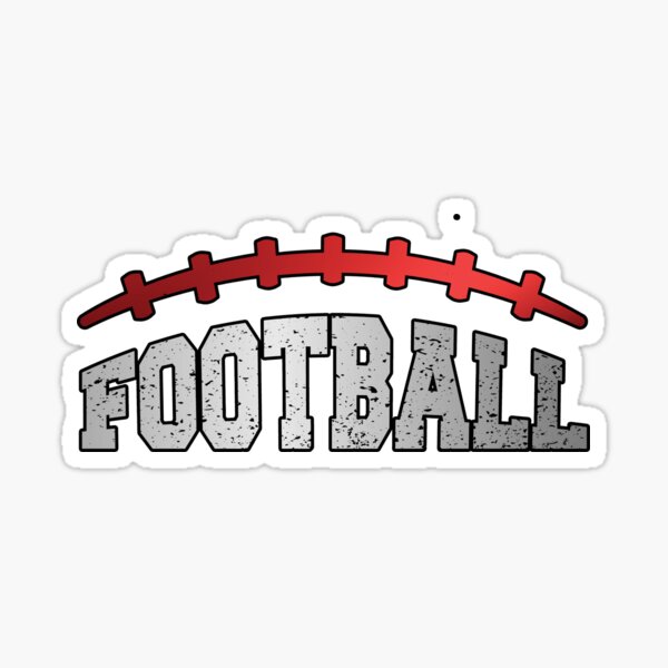 "Simple Elegant Football Lace Football Player Football Fan" Sticker for