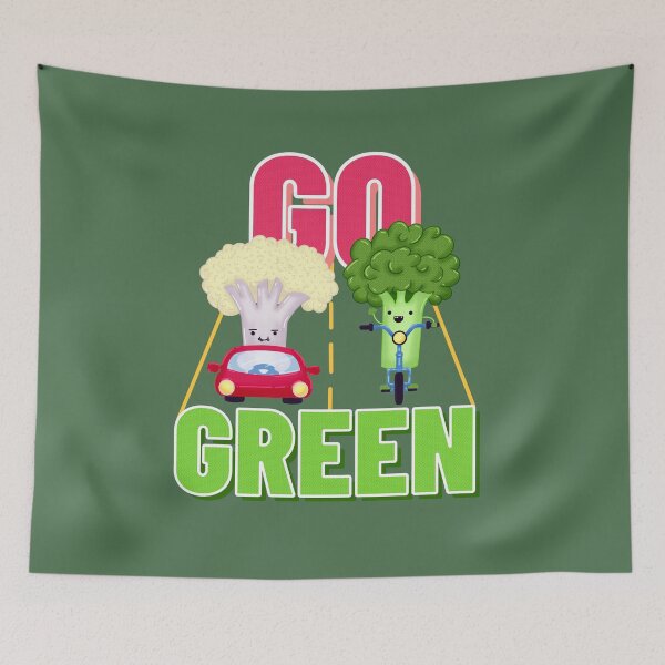 Item preview, Go green broccoli and cauliflower designed and sold by Give Me that Pencil.