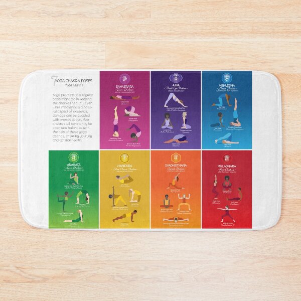 Item preview, Yoga Chakra Poses Chart - 83L designed and sold by serenaking.