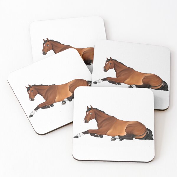 Item preview, Bay horse laying down designed and sold by JayArtsyCo.
