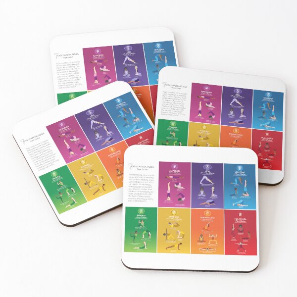Item preview, Yoga (Asanas) Chakra Poses Poster Chart - 83L designed and sold by chakraplaza.