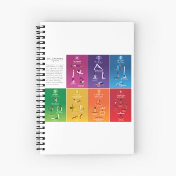 Yoga (Asanas) Chakra Poses Poster Chart - 83L Spiral Notebook for Sale by  chakraplaza