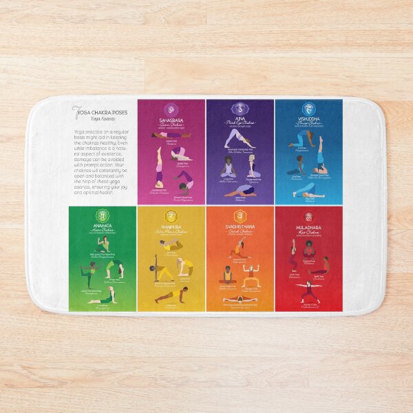 Item preview, Yoga (Asanas) Chakra Poses Poster Chart - 83L designed and sold by chakraplaza.