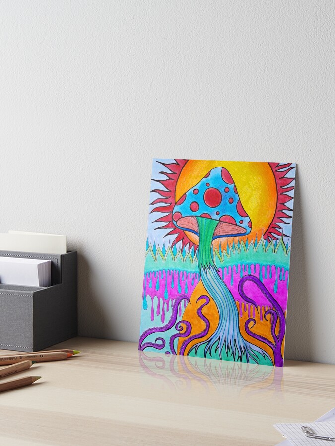 Trippy Space Mushroom Poster By Deliciosa Design