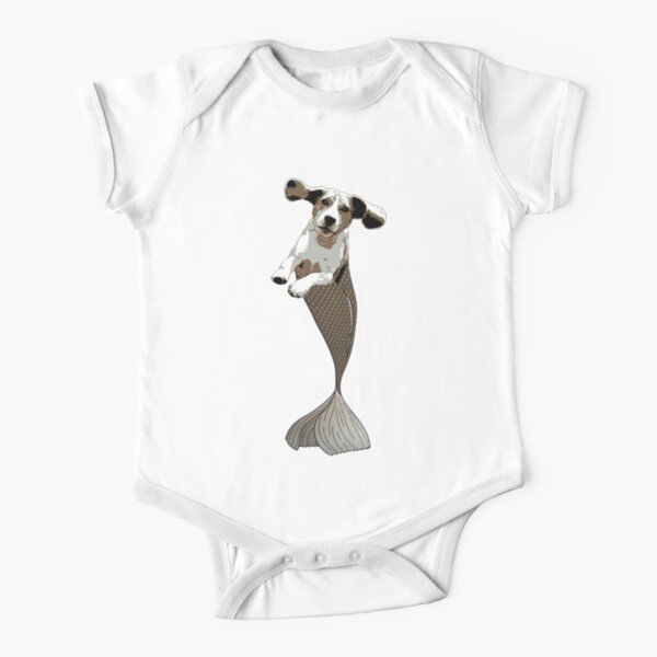 Biscuit the Beagle Merpup Short Sleeve Baby One-Piece