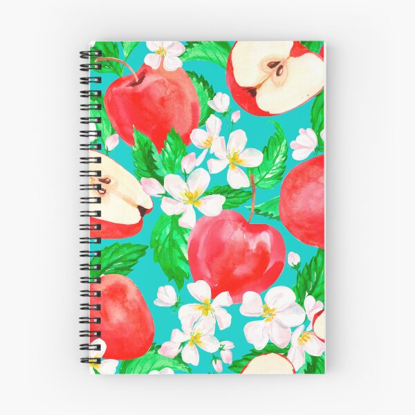 Item preview, Kitchy Vintage 1940-1950 Red Apple & Apple Blossom Teal Pattern - Mid Century Style Design Aesthetic designed and sold by jamie Omahen.
