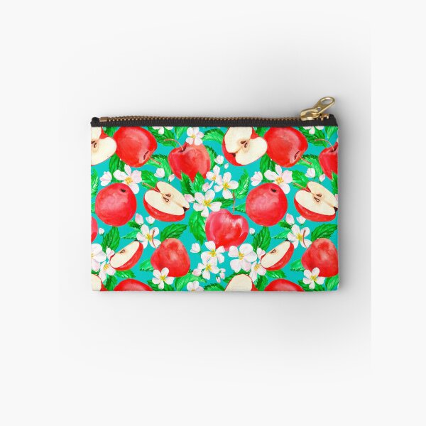 Item preview, Kitchy Vintage 1940-1950 Red Apple & Apple Blossom Teal Pattern - Mid Century Style Design Aesthetic designed and sold by jamie Omahen.