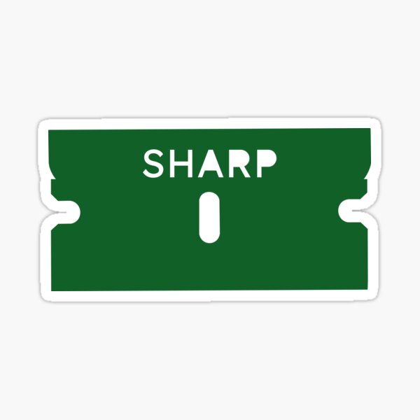 SHARP Razor Blade (GN) Sticker