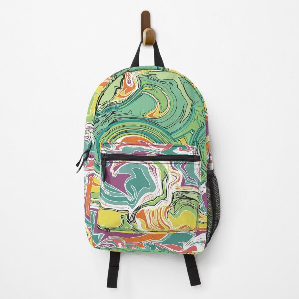 Item preview, Fluid Art, Pouring art design, Orange, Teal, Pink Green Yellow Abstract, liquid art designed and sold by Thilaniz.