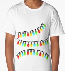 Christmas Lights String Vector Images Long T-Shirt