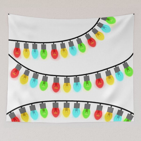 Item preview, Christmas Lights String Vector Images designed and sold by aurielaki.