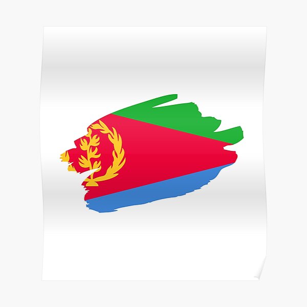 Flag Of Eritrea Eritrean Flag Poster For Sale By Iloveflags Redbubble 7152