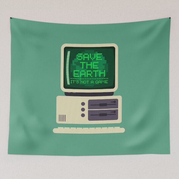 Item preview, Save the earth, its not a game retro pc designed and sold by Give Me that Pencil.
