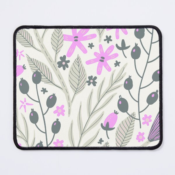 Item preview, Flowers, Branches and Leaves on Pink and Silver designed and sold by Ksaavet.