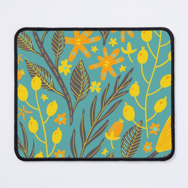 Item preview, Flowers, Branches and Leaves on Turquoise designed and sold by Ksaavet.