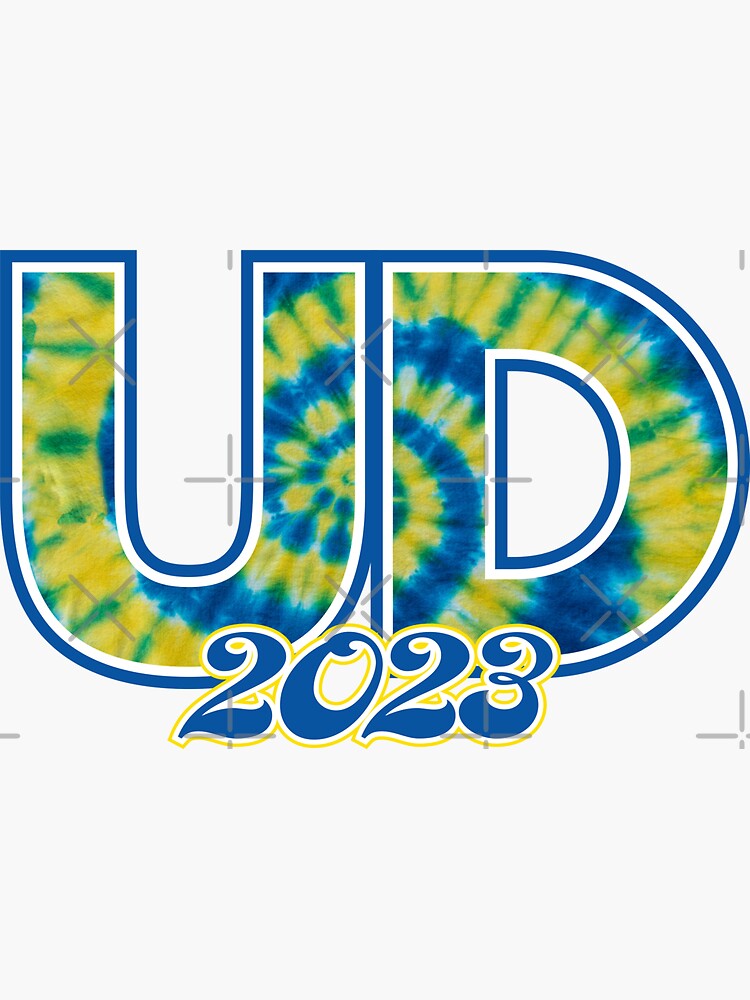 university-of-delaware-ud-23-logo-groovy-sticker-for-sale-by