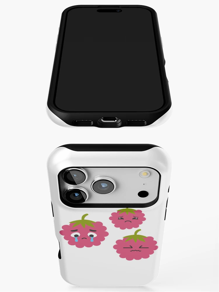 Thumbnail 3 of 4, iPhone Case, Cute And Beautiful Raspberry Fruit designed and sold by Riverside-Moon.