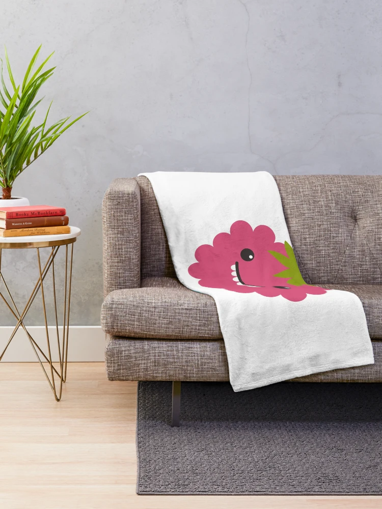 Thumbnail 2 of 6, Throw Blanket, Cute And Beautiful Raspberry Fruit designed and sold by Riverside-Moon.