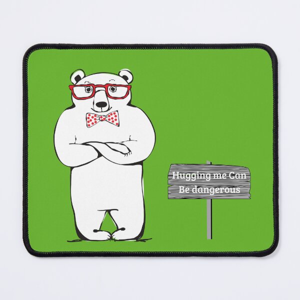 Item preview, Hugging Me Can Be Dangerous Funny Cute Cartoon Quote N9 designed and sold by KeysQuotes.
