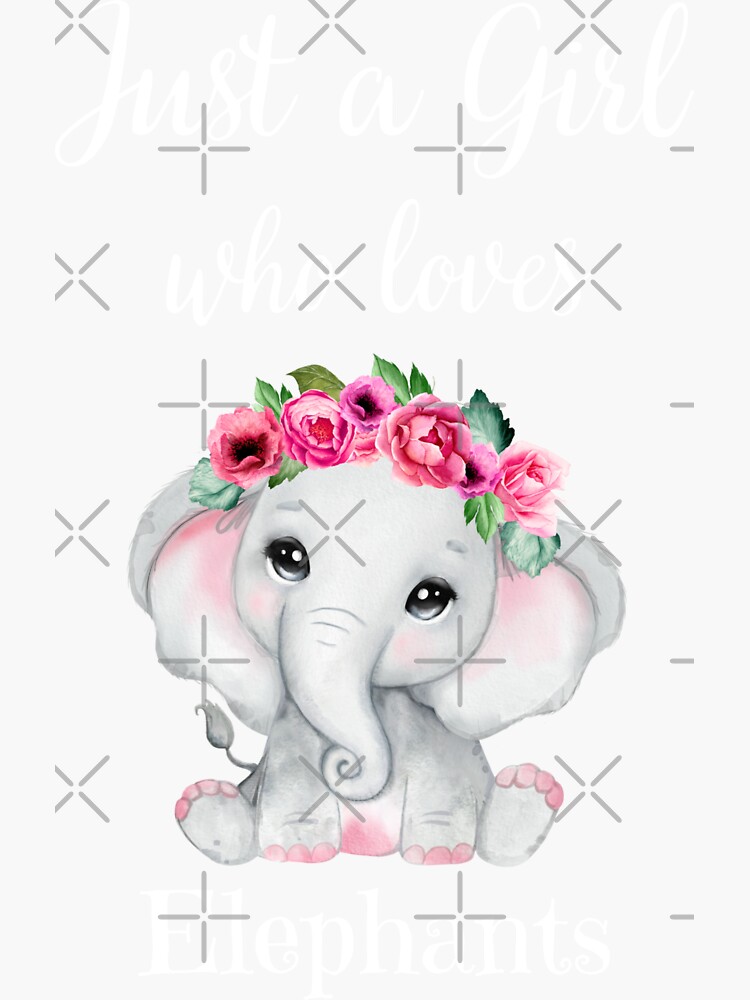 Just A Girl Who Loves Elephants Sticker For Sale By Rexmat Redbubble 