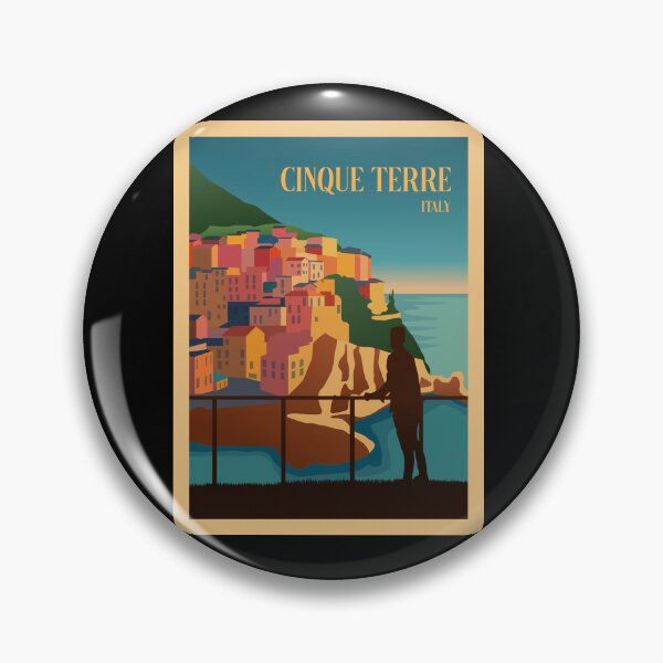 Item preview, Cinque Terre - Minimalist Travel Style - Vintage Travel Art designed and sold by PopCultArcade.
