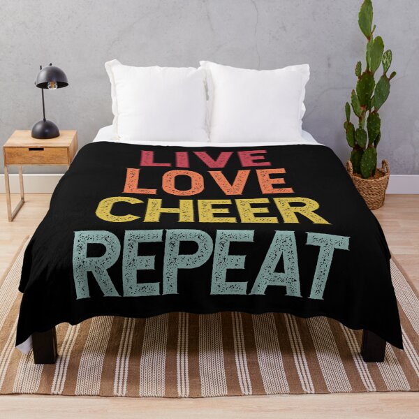 Item preview, Distressed Live Love Cheer Repeat designed and sold by PeachesMommy.