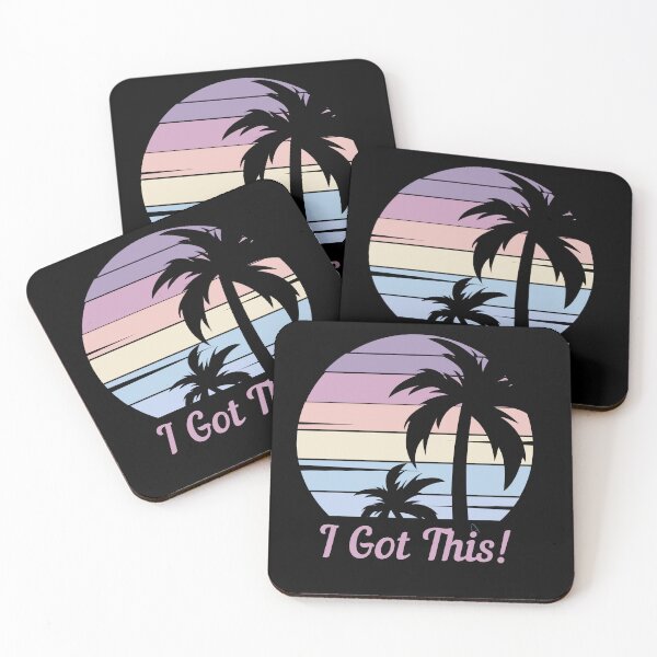 Item preview,  I Got This - Retro Palm Tree Sunset,  Good Vibes, Self Love  designed and sold by Sun Sand & Sea Art.