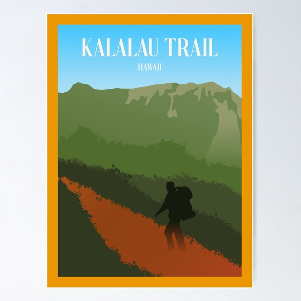 Item preview, Kalalau Trail - Minimalist Travel Style - Vintage Travel Art designed and sold by PopCultArcade.
