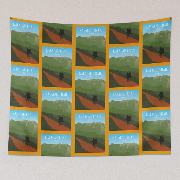 Item preview, Kalalau Trail - Minimalist Travel Style - Vintage Travel Art designed and sold by PopCultArcade.
