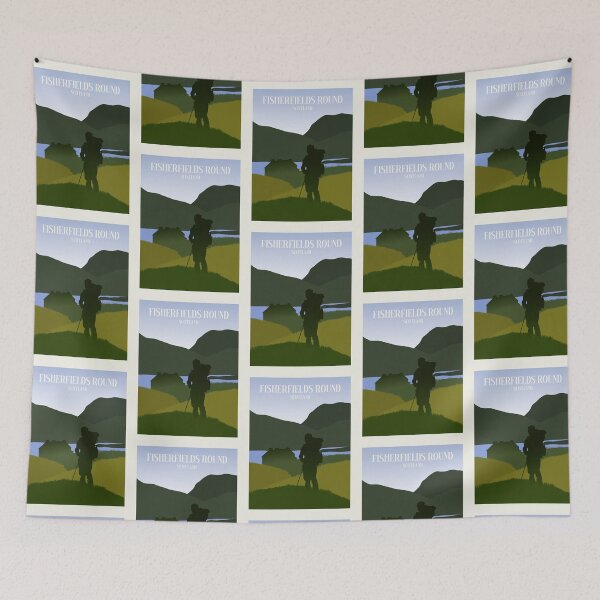 Item preview, Fisherfields Round - Minimalist Travel Style - Vintage Travel Art designed and sold by PopCultArcade.