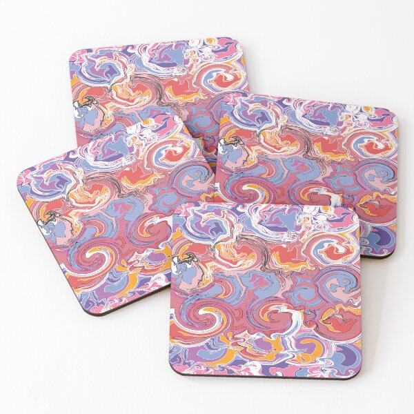 Item preview, Fluid Art, Pouring art design, Shades of Pink and Purple, Shades of Twilight, liquid art designed and sold by Thilaniz.