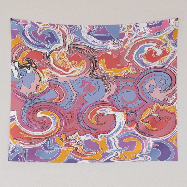 Item preview, Fluid Art, Pouring art design, Shades of Pink and Purple, Shades of Twilight, liquid art designed and sold by Thilaniz.