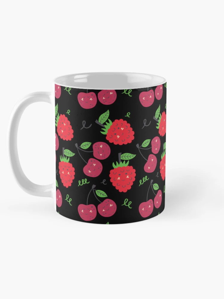Thumbnail 5 of 6, Coffee Mug, Raspberry Fruit Pattern designed and sold by Riverside-Moon.