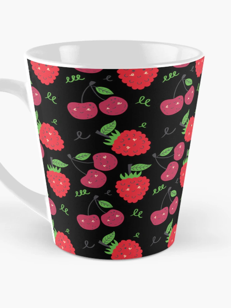 Thumbnail 3 of 4, Coffee Mug, Raspberry Fruit Pattern designed and sold by Riverside-Moon.