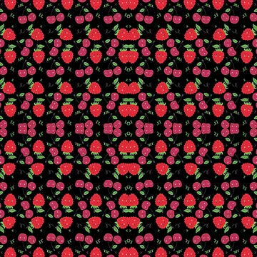 Artwork thumbnail, Raspberry Fruit Pattern by Riverside-Moon
