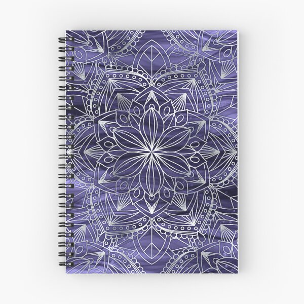 Item preview, Silver Mandala and Purple Ink Pattern designed and sold by cikedo.