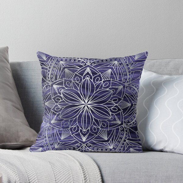 Item preview, Silver Mandala and Purple Ink Pattern designed and sold by cikedo.