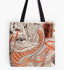 Japanese tattoo typhoon dragon Tote Bag