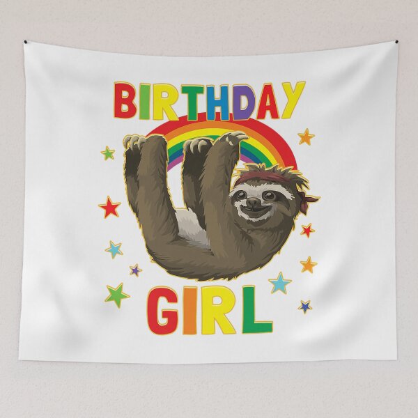 Item preview, Girl Birthday Sloth B-day Party Kids Gift Idea Sloth Lovers designed and sold by juicyimplement1.