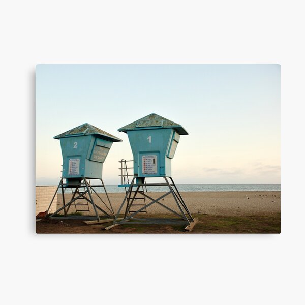 photo lifeguard beach santa barbara california Canvas Print