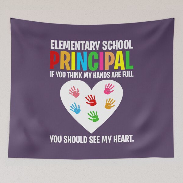Item preview, Funny Elementary School Principal Hands Full See My Heart   designed and sold by PorpoiseTee.