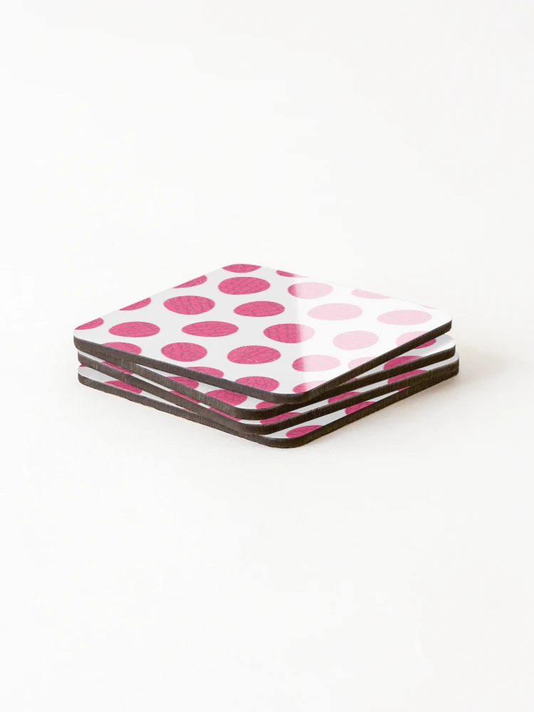 Thumbnail 4 of 5, Coasters (Set of 4), Raspberry Fruit Pattern designed and sold by Riverside-Moon.