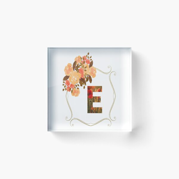 Item preview, Initial E Flowers Design, Monogram with Flowers, Initial Gifts for Her- designed and sold by bartdesigner.