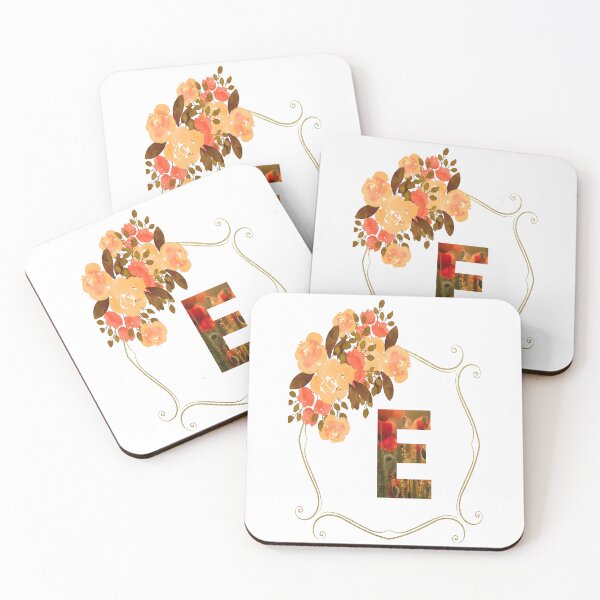 Item preview, Initial E Flowers Design, Monogram with Flowers, Initial Gifts for Her- designed and sold by bartdesigner.